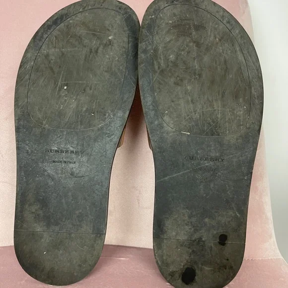 Authentic Burberry Check Slides - Picture 5 of 6